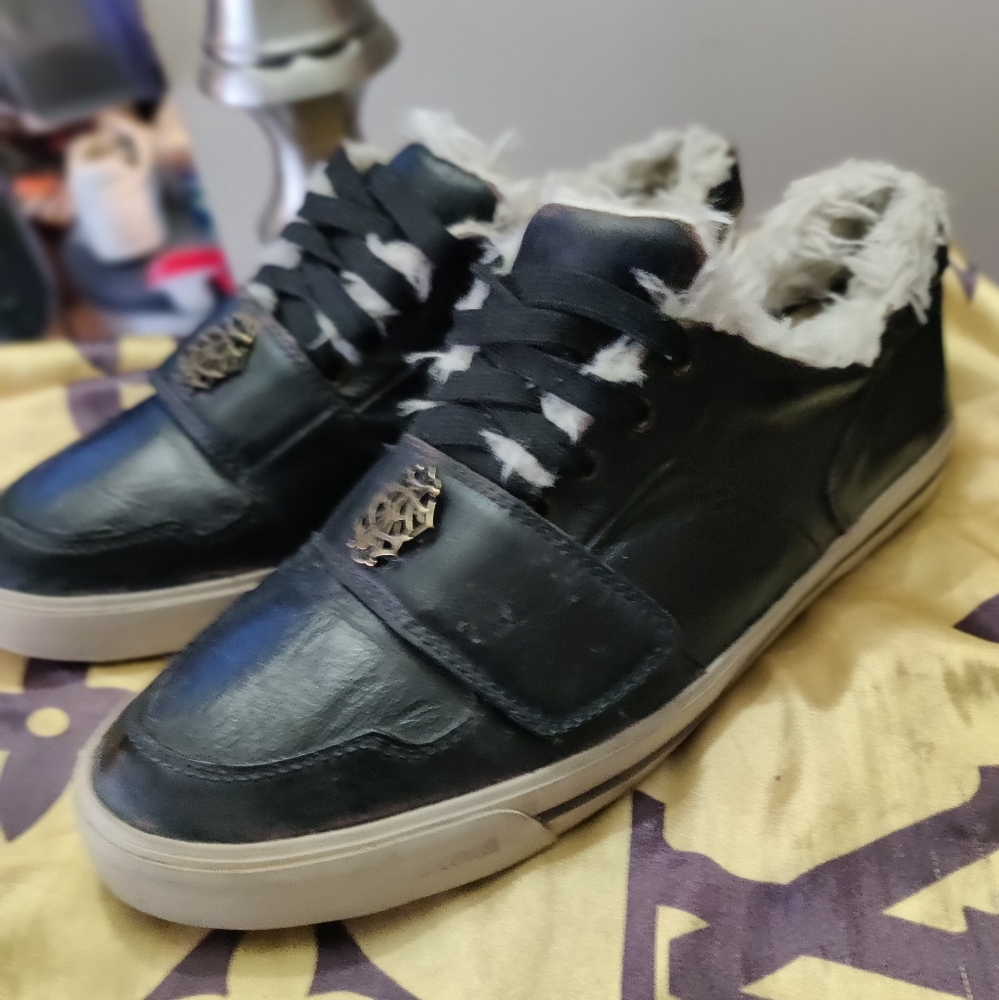 Just cavalli sneakers with faux fur trim